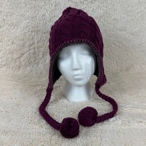 The North Face Fuzzy Earflap purple beanie-OS